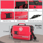 Comprehensive First Aid Kit, Premium Emergency Trauma Kits with Shoulder Strap for Car Camping Gear, Labelled Compartments Survival Kit, Home Essentials, Outdoor Emergency Medical Supplies -324 Piece