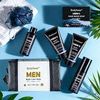 Gift for Men, 7-Piece Bath and Body Spa Gift Set, Men's Skin Care Includes 3-in-1 Face Wash, Handmade Soap, Body Mist, Lotion, Shower Sponge & Travel Bag-Gifts for Dad, Husband, Boyfriend and Friends