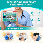 General Medi 295 Pieces Professional First Aid Kit - HardCase First Aid Box - Contains Premium Medical Supplies for Travel, Home, Office, Vehicle, Camping, Workplace & Outdoor