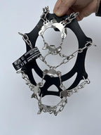 WIN.MAX Crampons for Shoes, Traction Cleats Ice Snow Grips with 19 Stainless Steel Spikes, Shoe Talons Anti - Slip Boots Spikes for Walking, Jogging, Climbing and Hiking