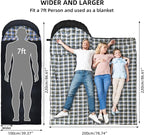 GEERTOP Flannel Sleeping Bags for Adults Big & Tall People Portable Cold Weather Envelope XXL All Seasons Camping Sleeping Bag