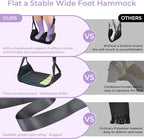 Babenest Airplane Foot Hammock, Foldable Leg Rest Support with Adjustable Strap and Thicken Bottom, Portable Under Desk Flight Footrest Holder for Air Travel, Office & Car