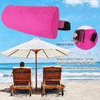 REEZEIVI 2 Pack Headrest Pillow for Patio Chaise Lounge,Chaise Lounge Pillows Outdoor 3D air mesh with Elastic Band,Quick Drying and Washable Spa Pillow for Recliner,Beach Chair,Office Chair,Pink
