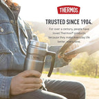 THERMOS Stainless King Vacuum-Insulated Travel Mug with Handle - 16oz, Army Green - Thermos Tumbler for Hot & Cold Drinks - Leak-Proof & Sweat-Proof Stainless Steel Coffee Mug with Lid for Commuting