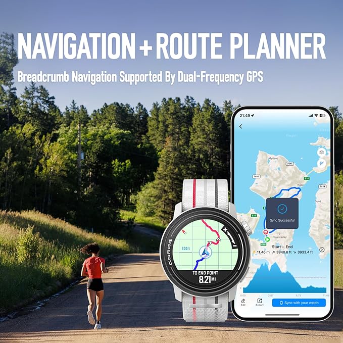 COROS PACE 3 GPS Sport Watch– Lightweight, Comfortable Running Watch, 17-Day Battery Life, Accurate GPS, Heart Rate Monitor, Navigation, Sleep Tracking, Training Plan, Run, Bike, and Ski-Black silicon