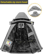 TACVASEN Men's Winter Ski Jacket Waterproof Snow Coats Snowboard Fleece Lining Jacket Warm Parka with Hooded