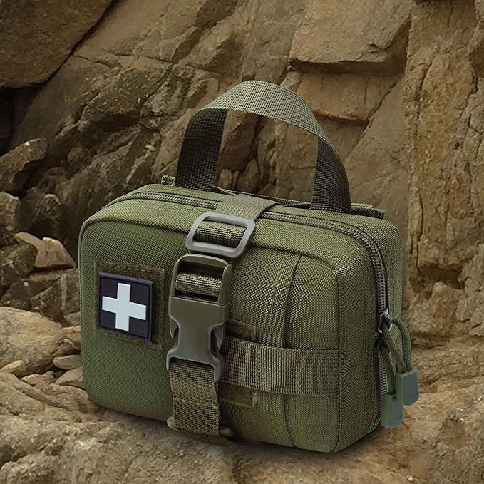 Upgrade Molle Rip Away Ifak Pouch, Tactical Small Belt First Aid Pouch Medical Utility EMT Pouch Only