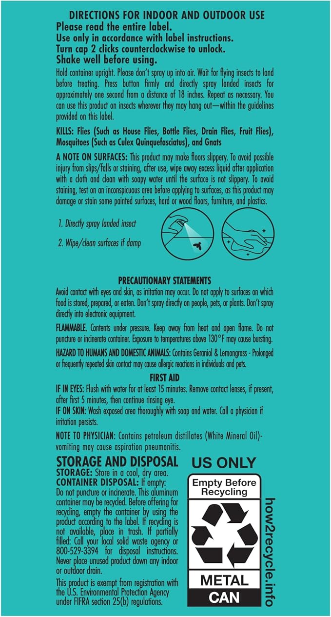 Stem Kills Flies, Mosquitoes And Gnats: Plant-Based Active Ingredient Bug Spray, Botanical Insecticide For Indoor And Outdoor Use; 10 fl oz (Pack Of 3)