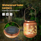 Birthday Gifts for Women Mom Grandma Solar Lantern Outdoor Waterproof, Gardening Gifts for Women, Bee Garden Decor Hanging Solar Lights Yard Decorations Outdoor, Backyard, Patio, Porch
