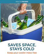 Healthy Packers Ice Packs for Lunch Boxes & Coolers - Freezer Packs - Original Cool Pack | Cooler Accessories for Beach, Camping & Fishing | Slim & Long-Lasting Reusable Ice Pack for Cooler