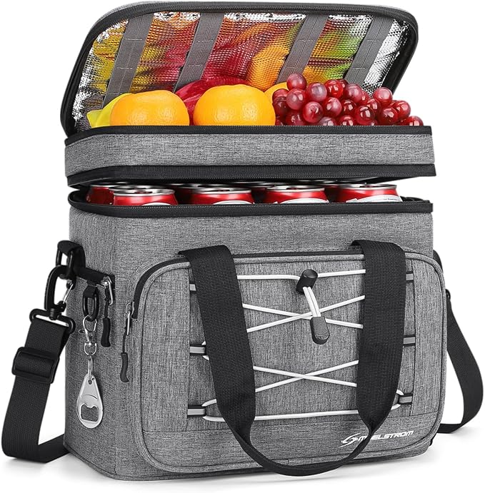 Maelstrom Collapsible Soft Cooler Bag, 24/30/60/75 Cans Beach Cooler, Ice Chest, Leakproof & Portable for Beach, Camping, Road Trips & Grocery Shopping