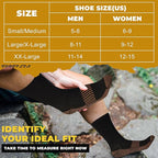 FOOTPLUS Hiking Copper Compression Socks,Unisex Cushioned Sole Arch Support Athletic Crew Running Socks