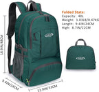 G4Free 40L Lightweight Packable Hiking Backpack, Waterproof Travel Daypack