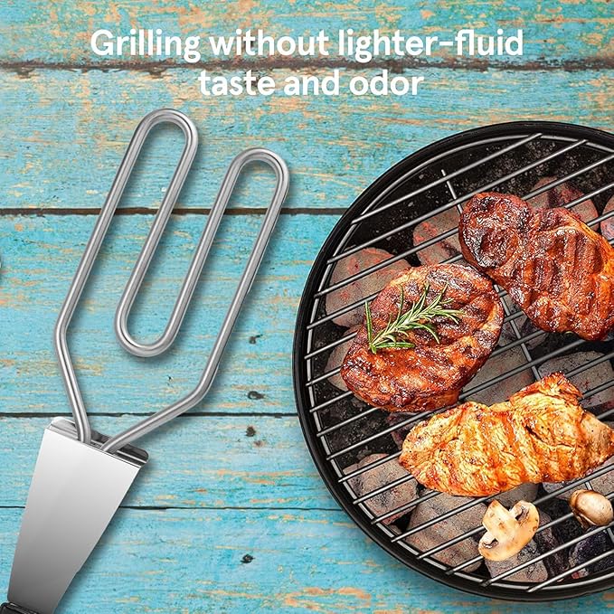 700W Electric Charcoal Starter Fire Lighter for BBQ Grill Smoker Fireplace, Firepit, Stove - Quickly Ignite Coals Briquettes Without Lighter Fluid or Matches - 3 Feet Power Cord