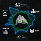 Eargasm High Fidelity Earplugs: When We were Young Edition - Noise Reducing Ear-Plugs for Hearing Protection at Music Festivals, Concerts, Raves, Live Events, Loud Environments and More