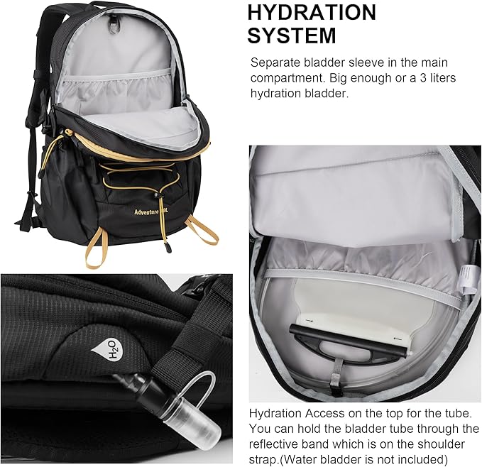 MOUNTAINTOP Hiking Backpack,25/30L Camping Backpack, Men Women Hiking Daypack Lightweight Travel Backpack for Climbing