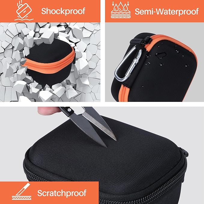 Hard Case Compatible with Garmin inReach Mini 2 / inReach Mini Lightweight Compact Satellite Communicator Hiking Handheld 010-02602-00/010-02602-01/010-01879-00/010-01879-01(Black Case)