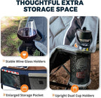 Double Camping Chair for Adults Oversized 2 Person Loveseat Chair for Heavy People, Folding Padded Outdoor Seat with Cup Holders & Carry Bag, 660 lbs Capacity, for Camping, Sports, Backyard