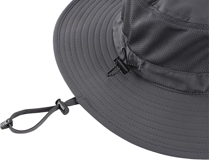 Connectyle Men's Sun Hat UPF 50+ Wide Brim Bucket Hats for Fishing Hiking Gardening Adjustable Boonie Hat Outdoor Safari Hats