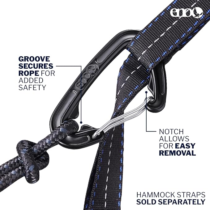 ENO DoubleNest Hammock - Lightweight, Portable, 1 to 2 Person Hammock - for Camping, Hiking, Backpacking, Travel, a Festival, or The Beach - Optical Illusion/Charcoal