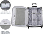 Travelpro Maxlite 5 Softside Expandable Luggage with 4 Spinner Wheels, Lightweight Suitcase, Men and Women, Shadow Grey, Checked-Medium 25-Inch