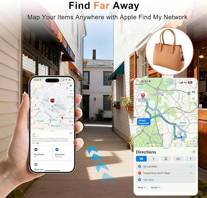 Air Tracker Tags, Bluetooth Tracker for Apple Find My, Keys Finder Tracking Tags Item Locator with Sounds Smart Tag Keys Item Finders Smart Tag for Keys, Kids, Pets, Bags, Luggage,Suitcases (1 Pack)