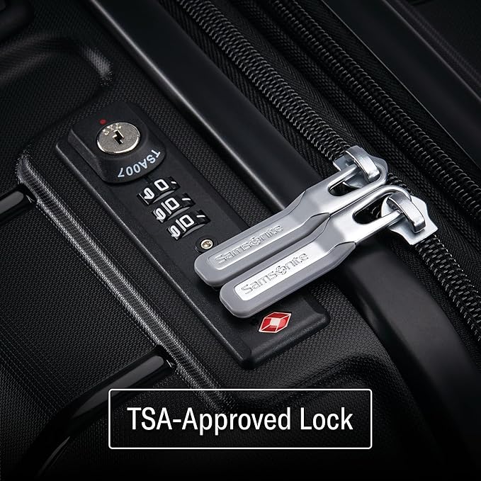 Samsonite Freeform Large Checked Luggage with Dual 360° Spinner Wheels - TSA Lock, Airline-Approved - Lightweight Durable Polypropylene Expandable Hardshell - Pine Green