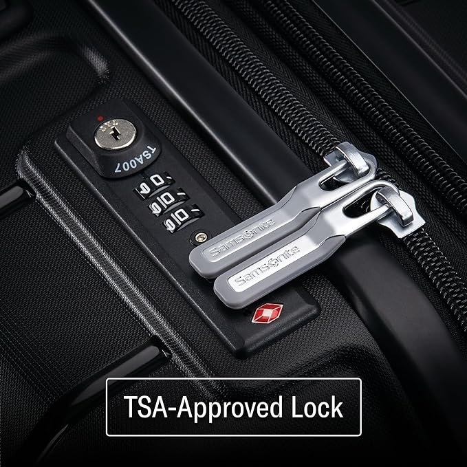 Samsonite Freeform Large Checked Luggage with Dual 360° Spinner Wheels - TSA Lock, Airline-Approved - Lightweight Durable Polypropylene Expandable Hardshell - Pink Rose