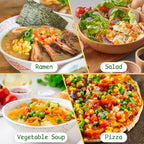 Freeze Dried Mixed Dehydrated Vegetables - 10.58oz Natural Ramen Toppings Vegetable Flakes, No Gluten& No Allergen, Dry Veggie for Cooking, Camping, Emergency Supply