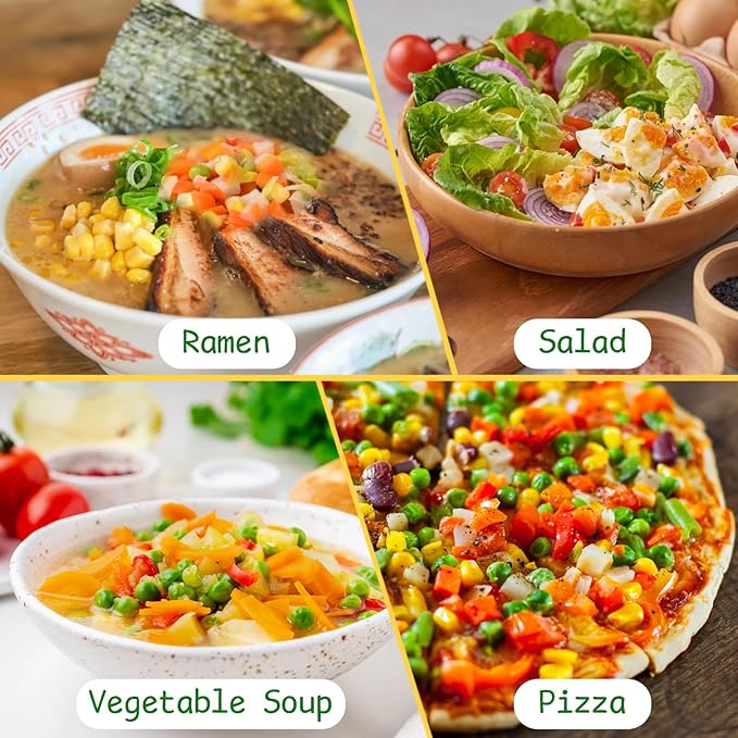 Freeze Dried Mixed Dehydrated Vegetables - 10.58oz Natural Ramen Toppings Vegetable Flakes, No Gluten& No Allergen, Dry Veggie for Cooking, Camping, Emergency Supply