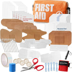 Emergency First Aid Kit Survival - Dotodo Car Medical Kit | Portable Emergency Kit for Trave, Home, Sports, Camping, Dorm, RV, Workplace (Orange, 125 PCS)