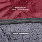 REDCAMP Large Warm Blanket with Sherpa Lining, Cold Weather Outdoor Blanket Windproof for Camping Stadium, Machine Washable 79"x 79" Red