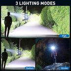 Rechargeable Led Headlamp 2Pack, 99000 Lumen Super Bright Head Lamp with 3 Modes & 90° Adjustable, Brightest Headlamp 30H Long Runtime, Powerful Waterproof Headlamps for Adults Camping