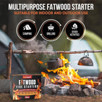Fatwood Fire Starter Sticks 10 lb – 100% Natural, Resin-Rich Kindling for Fireplace, Wood Stove, Fire Pit & Campfire – Quick-Ignite Pine Wood Starter Logs – Clean Burn, Indoor/Outdoor – Easy Lighting
