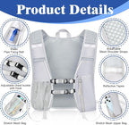 Hydration Backpack with 2L Water Bladder Bag, Lightweight and Breathable Running Vest for Men, Adjustable Chest Straps Water Pack for Cycling Hiking Climbing Outdoor