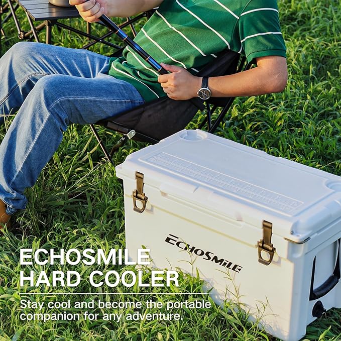 EchoSmile 25/30/35/40/60/75 Quart Rotomolded Cooler, Built to Stand up to The Rigors of The Journey