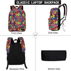 SUPACOOL Casual Laptop Backpack for Men and Women, Backpack for College, USB Charging Port, Lightweight Pack Back(Graffiti)