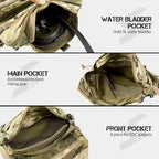 Tactical Molle Hydration Pack 3L Hydration Carrier Pack Water Reservoir Bag for Molle Vest Backpack