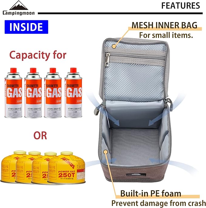 CAMPINGMOON Camping Gear Lantern Storage Case T-8,T-9