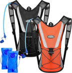 2 Pack Hydration Backpack Pack with 2L Water Bladder, Hiking Backpack with Hydration Bladder Water Rucksack Backpack Bladder Bag Cycling Bicycle Bike/Hiking Climbing Pouch