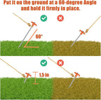 Tent Stakes, 10PCS Heavy Metal Tent Pegs, Professional Camping Tools for Outdoor Trips, Suitable for Strong Winds and Various Ground Tent Pegs, Designed for Camping (10, Red)