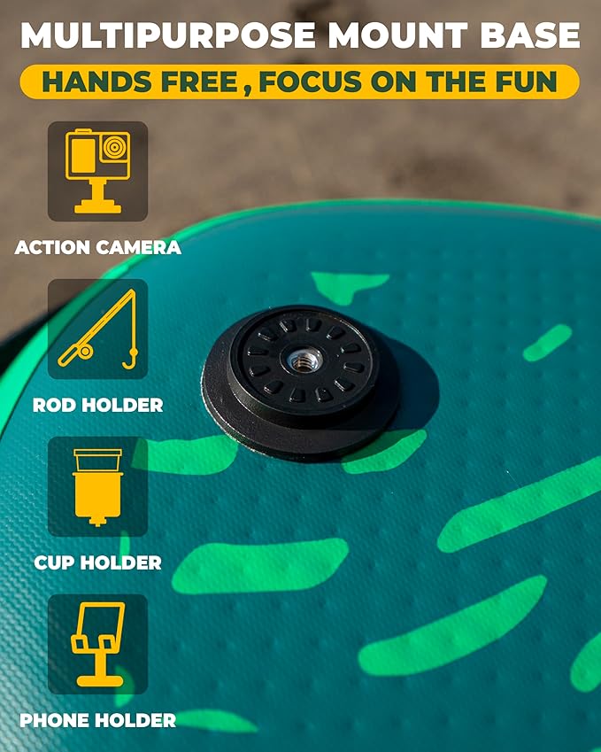 11'6x35'' Extra Wide Inflatable Paddle Board, 450lb Capacity Stand Up Paddle Board for Adults (x3), Stable Inflatable SUP, All Skill Levels, 3 Handles, 100L Backpack, 3PCS Paddle, 5L Dry Bag