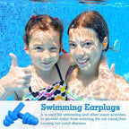 200 Pairs Ear Plugs Bulk for Sleeping Noise Cancelling, Swimming, Shooting, Concerts, Snoring 10 Assorted Colors with Carry Cases Reusable Silicone Earplugs Soft Ear Plugs