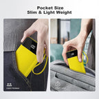 Power Bank 10000mAh Portable Charger with 4 Built-in Cables, Type-C in & Out Phone Charger, External Battery Charger Pack & Travel Essential for iPhone 16/15/14, Samsung, iPad, Android