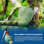 Soursop Graviola Liquid Drops Supplement with Sea Moss Extract, Soursop Bitters Liquid for Cell Support & Regeneration, Immunity, Liver, Antioxidant, Graviola Leaves Extract 2 Month Supply 60ML