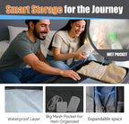 55L Travel Backpack, Carry On Backpack, Expandable 50L - 60L Anti-Theft TSA Flight Approved Large Laptop Bag, Sturdy 18.4 Inch Lightweight Water Resistant Business Bag for Men, Grey