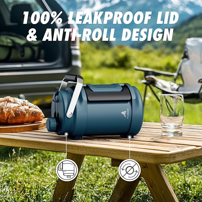 Half Gallon Water Jug for Men: 2-in-1 Straw Spout Lid, Dual Handle, Leakproof, Keep Cold 48H, 64 oz Insulated Water Bottle for Outdoors, Travel, Gym, Trip, Workout, Daily, Hydration, Picnic (Deepsea)