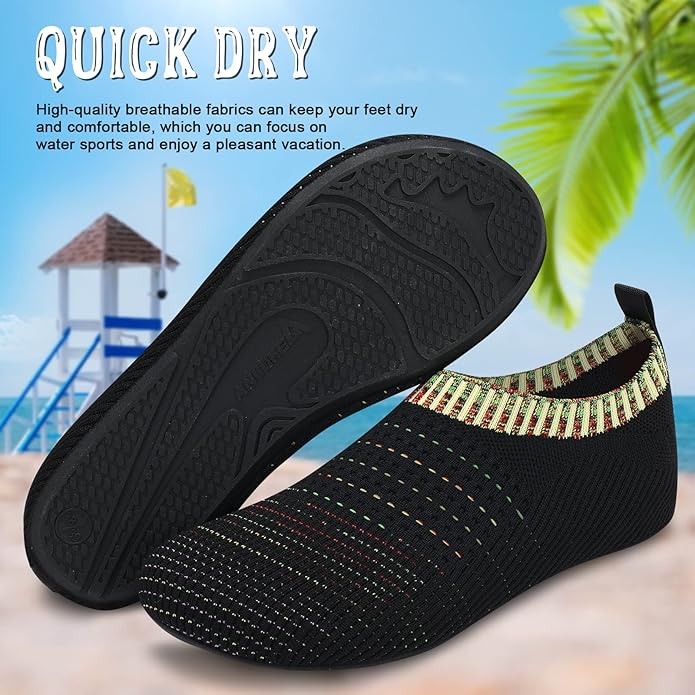 ANLUKE Womens Mens Water Shoes Barefoot Quick-Dry Aqua Socks for Beach Swim Surf Water Sport