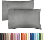 King Pillow Cases Set of 2 - Ultra Soft Hotel Quality Pillowcase Covers - Comfy Cozy Bedding for Women, Men, Kids & Teens - Machine Washable Pillow Protectors - 2 Pieces Set - King Size Heathered Grey