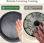 GiPP Ceramic Pots and Pans Set Non Stick, Nonstick Detachable Handle Cookware Sets, Healthy Non Toxic PFAS PFOA & PTFE Free, Dishwasher ＆Oven Safe, Induction Kitchen Pot and Pan, 15 Piece Grey